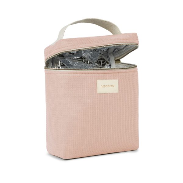sac isotherme bébé rose Nobodinoz ouvert avec doublure isotherme