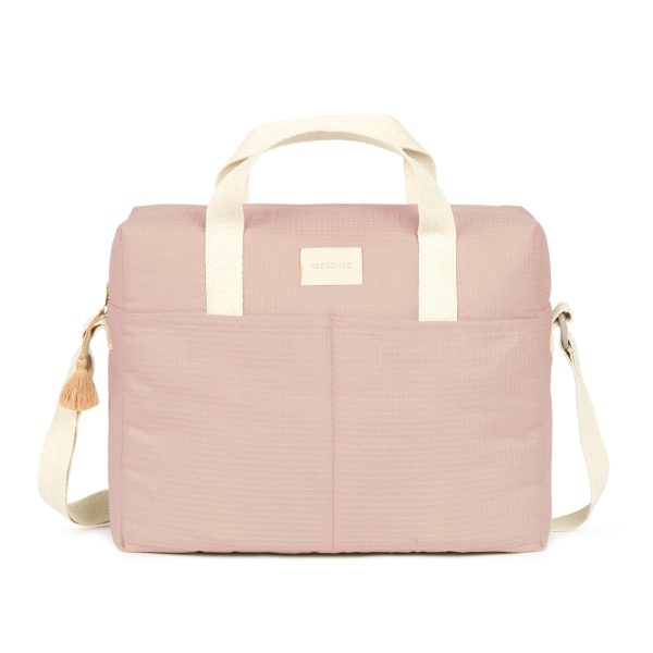 Sac à langer imperméable Nobodinoz Gala Mauve Pink rose pâle face avant