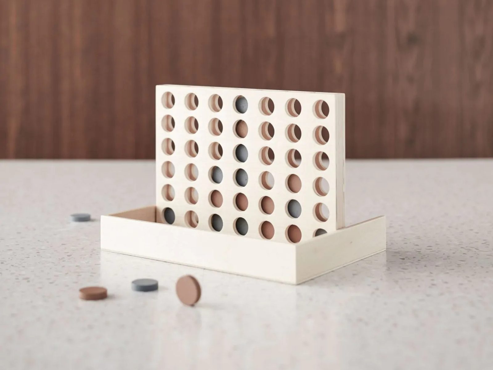 Jeu des 4 alignés en bois Kid’s Concept, version puissance 4 pour enfant