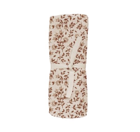 Lange en coton fleuri Hibiscus Main Sauvage en double mousseline pour bébé